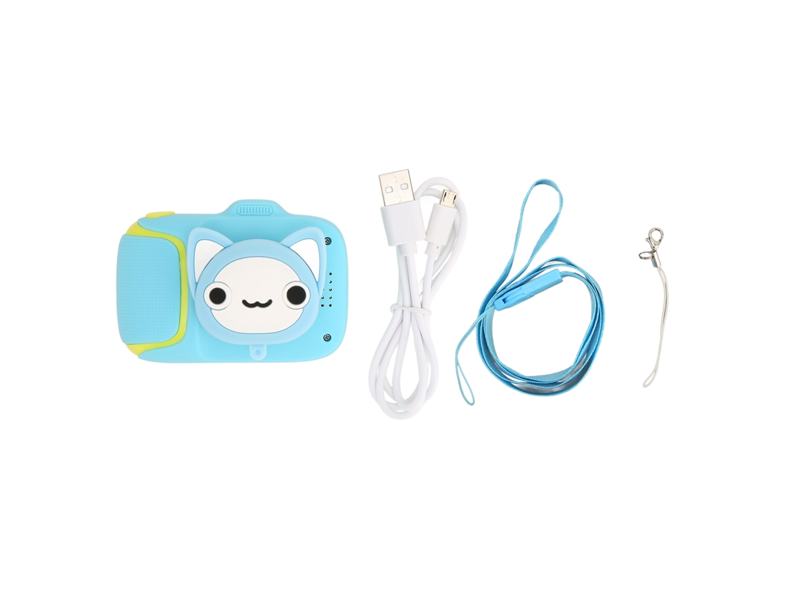 Câmera Digital Infantil Hd Tela de Proteção Ocular 2.0 Polegadas com Função Mp3 para Crianças de 3 a 9 Anos Azul S/MARCA