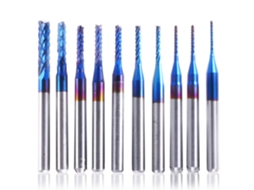 Fresas Cnc 10 Unidades Revestimento Nano Azul,diâmetro 0,8 3 Mm,haste 1/8 Alta Precisão Btforus