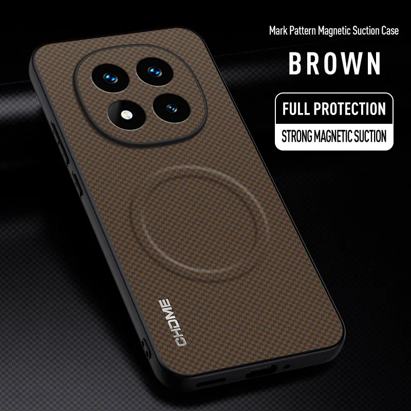 Capa Fosca Para Celular (marrom, Xiaomi 15s Pro), Capa Protetora Magnética Magsafe Anti-impressão Digital.