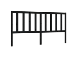 Bed Headboard, Bed Headboards Vidaxl Preto Madeira De Pinho (186 X 100 Cm)