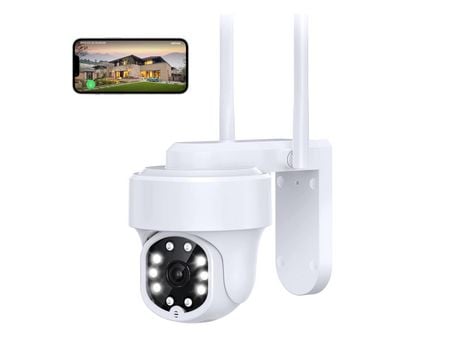 Câmara Vigilância NETVUE Wifi Exterior 8X Zoom 1080P 360º Áudio Bidirecional