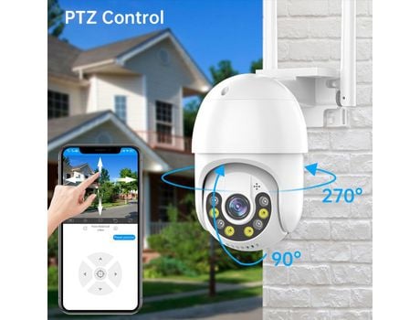 Câmara Rotativa PTZ Wifi Exterior 1080P 360º Visão Noturna