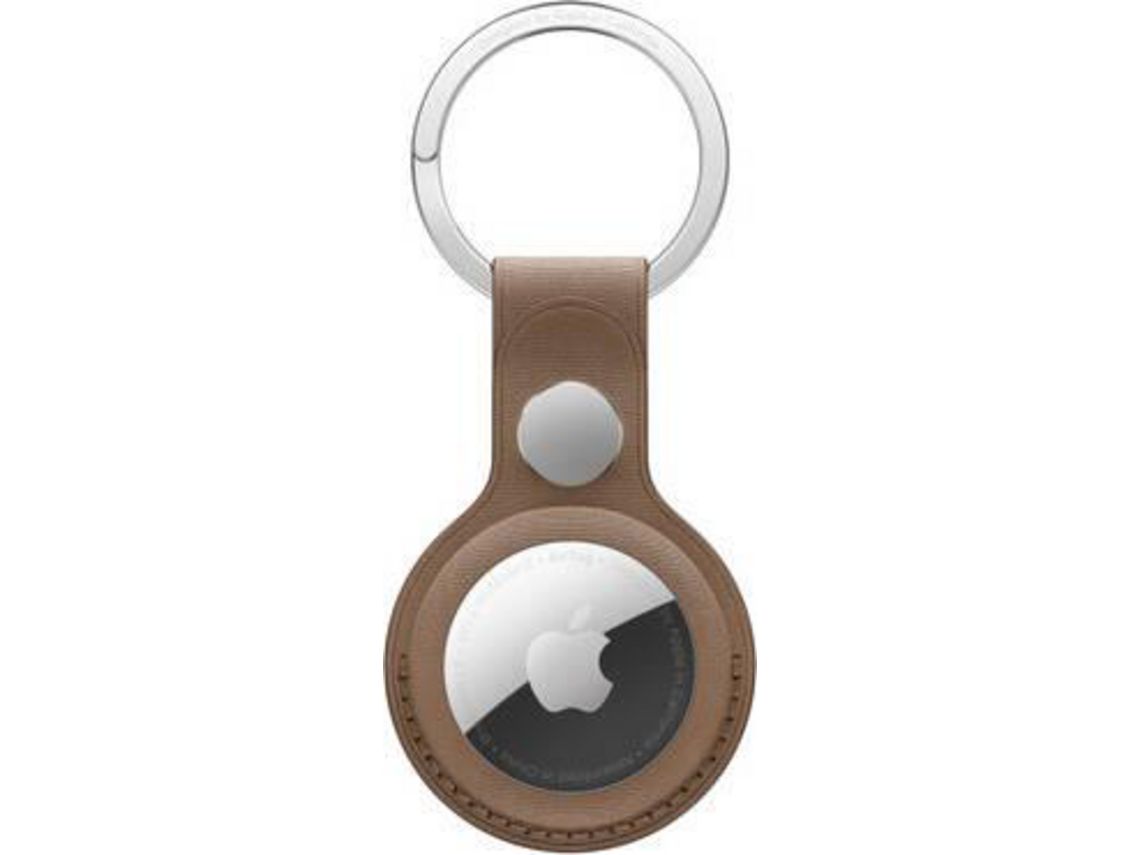 AIRTAG FINEWOVEN KEY RING - TAUPE