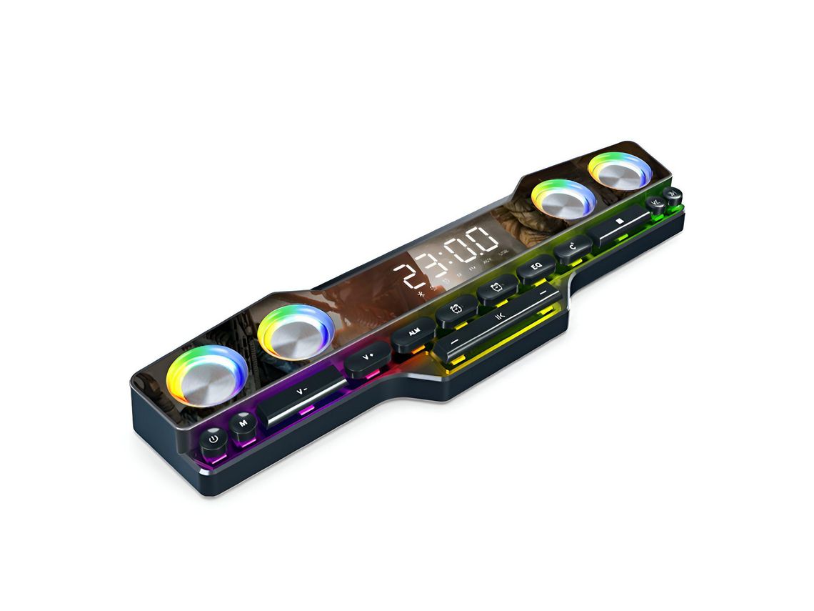 Alto-Falante Sem Fio Bluetooth Gaming com Luzes Led Alto-Falante Bluetooth