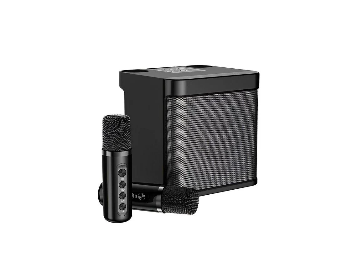 Conjunto de Colunas de Karaoke Bluetooth de Luxo com Microfone Sem Fios para Casa