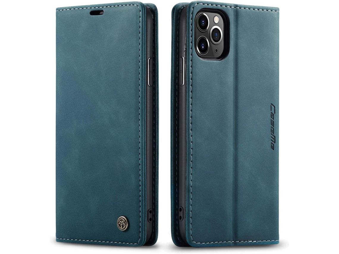 Capa para iPhone 13 Pro Max HONGWE. Magnética com Porta-Cartões Castanho