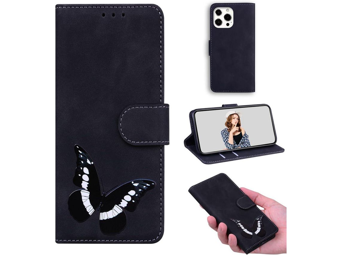 Capa Fólio para iPhone 13 Pro Max HONGWE. Castanho