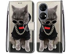 Capa Fólio para Huawei P50 Pro 3 HONGWE. Anti-Choque Magnética Castanho