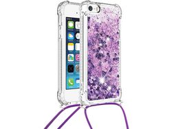 Capa com Cordão para iPhone 5/SE S HONGWE. Textura Macia Anti-Choque