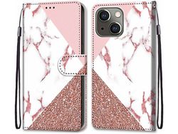 Capa Fólio para iPhone 13/13 Mini HONGWE. Pele Sintética Anti-Choque Multicor