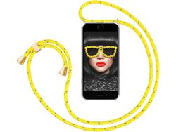 Capa com Cordão para iPhone 6 HONGWE. Amarelo