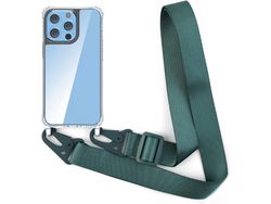 Capa com Cordão para iPhone 13 Mini HONGWE. Transparente