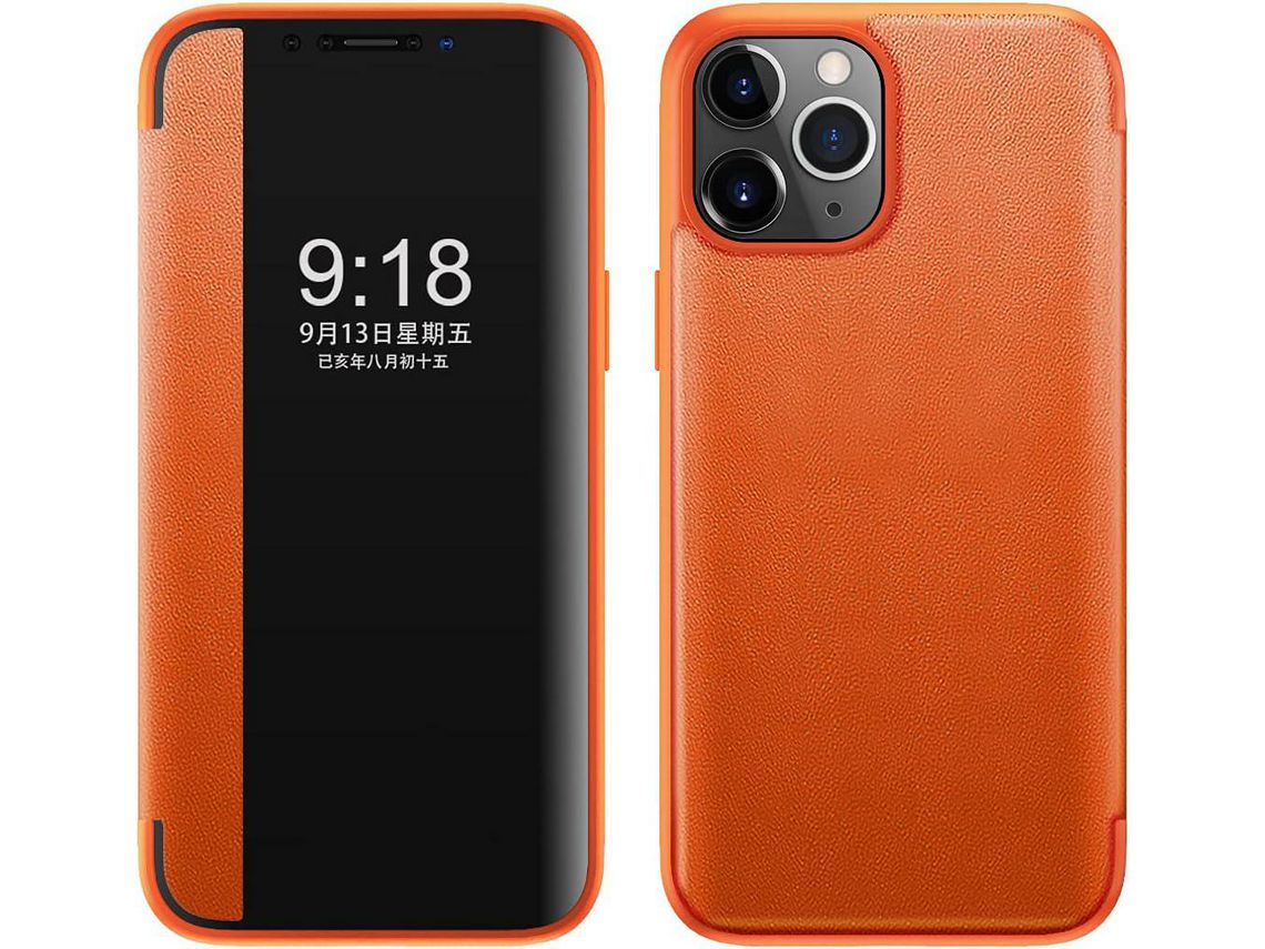 Capa para iPhone 11 Pro Max HONGWE. Pele Castanho