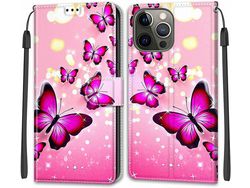 Capa Fólio para iPhone 13 Pro HONGWE. Pele Sintética Anti-Choque Magnética Multicor