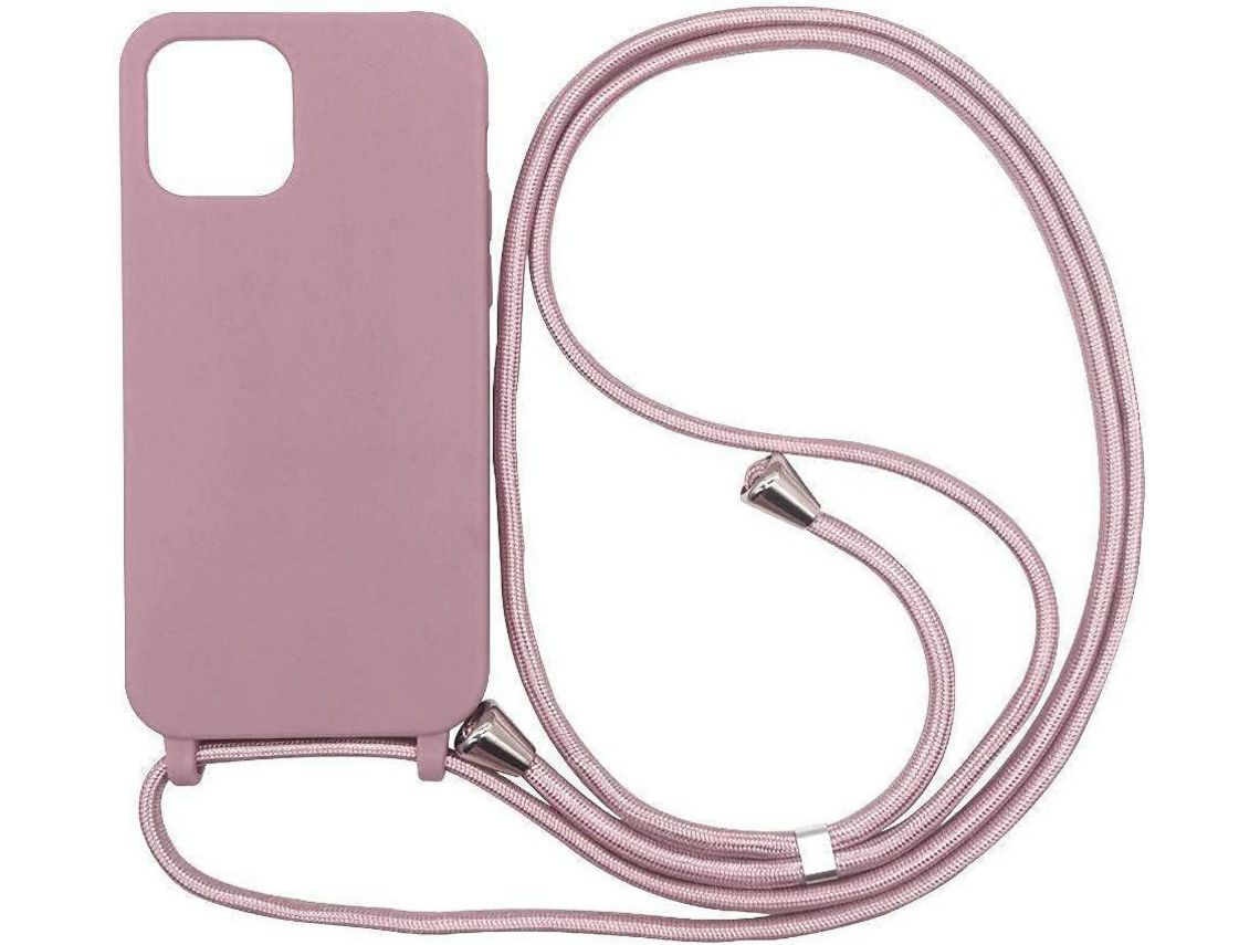 Capa com Cordão para iPhone 11 Pro Max HONGWE. Rosa