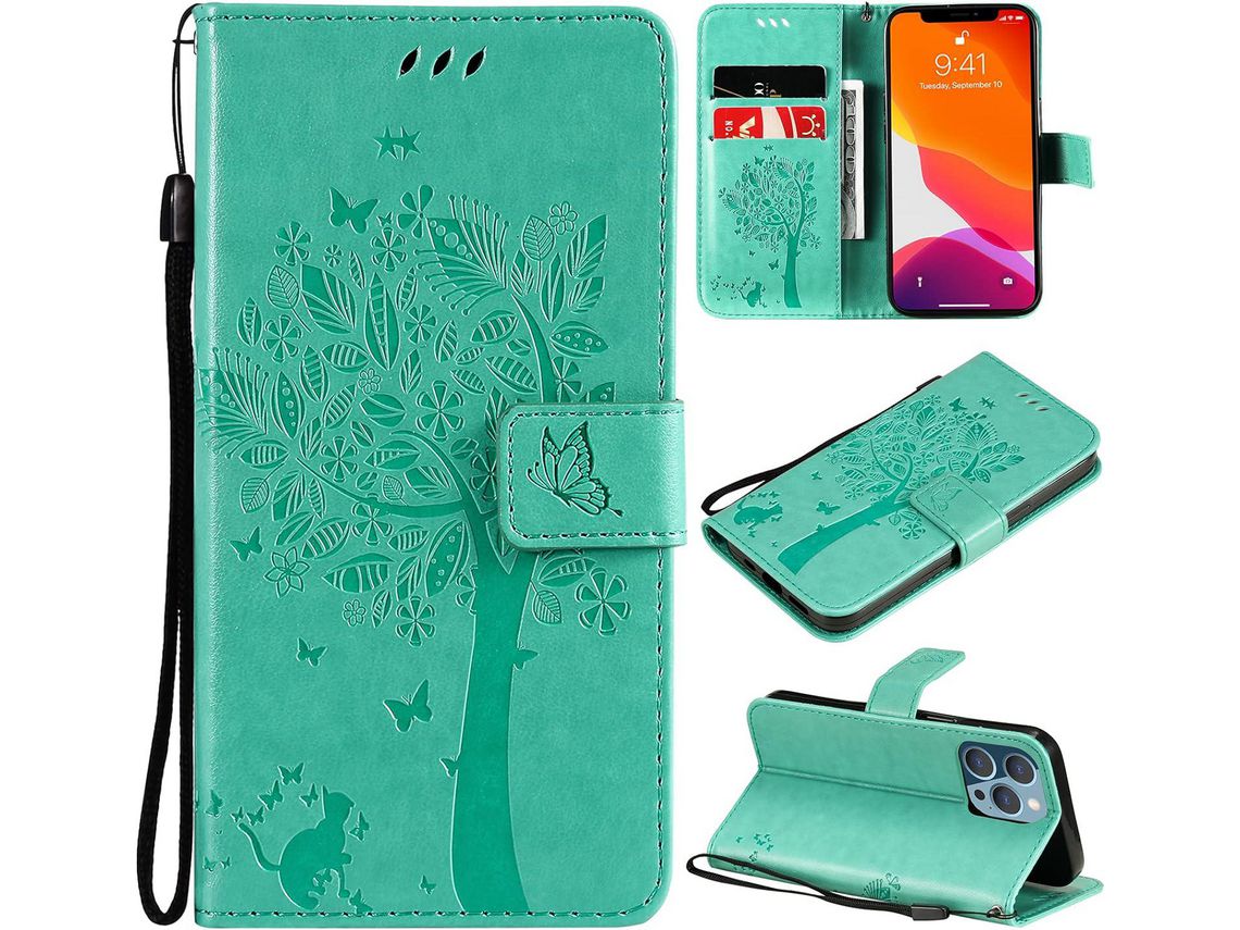 Capa para iPhone 13 Pro HONGWE. Pele Castanho