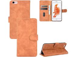 Capa Fólio para iPhone 6 Plus HONGWE. Magnética com Porta-Cartões Castanho