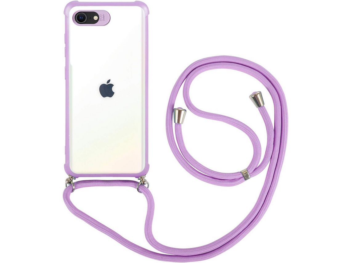 Capa com Cordão para iPhone 7/8 HONGWE. Textura Macia