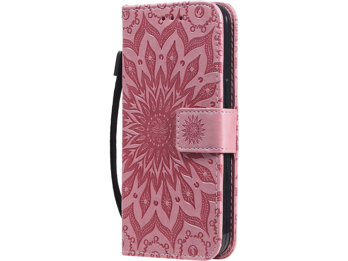 Capa Fólio para iPhone 13 HONGWE. Pele Castanho