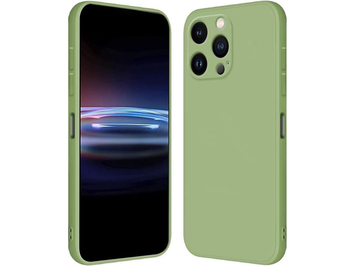 Capa para iPhone 13 Pro HONGWE. Textura Macia Verde