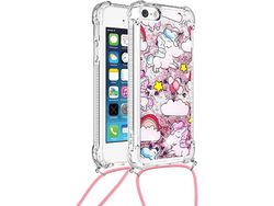 Capa com Cordão para iPhone 5/SE S HONGWE. Transparente
