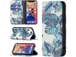 Capa Fólio para iPhone 13 Mini HONGWE. Magnética com Porta-Cartões Castanho