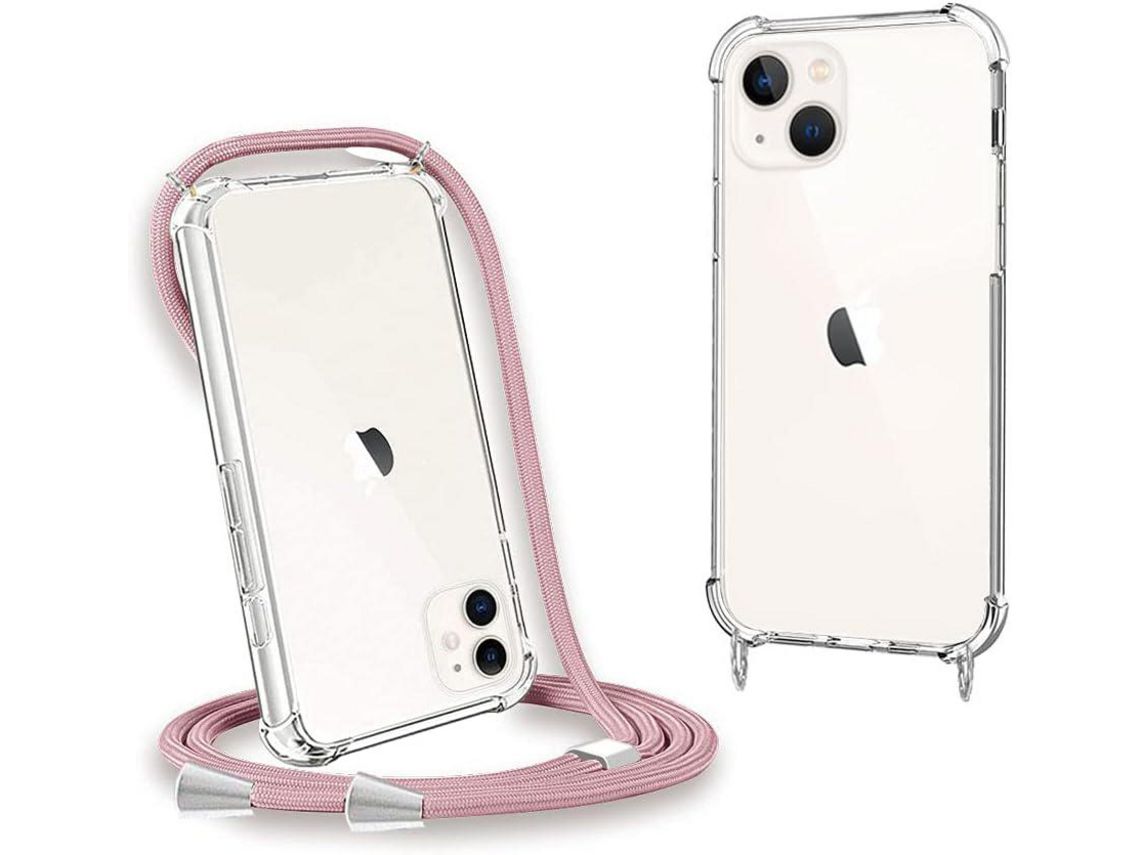 Capa com Cordão para iPhone 13 HONGWE. Anti-Choque Transparente