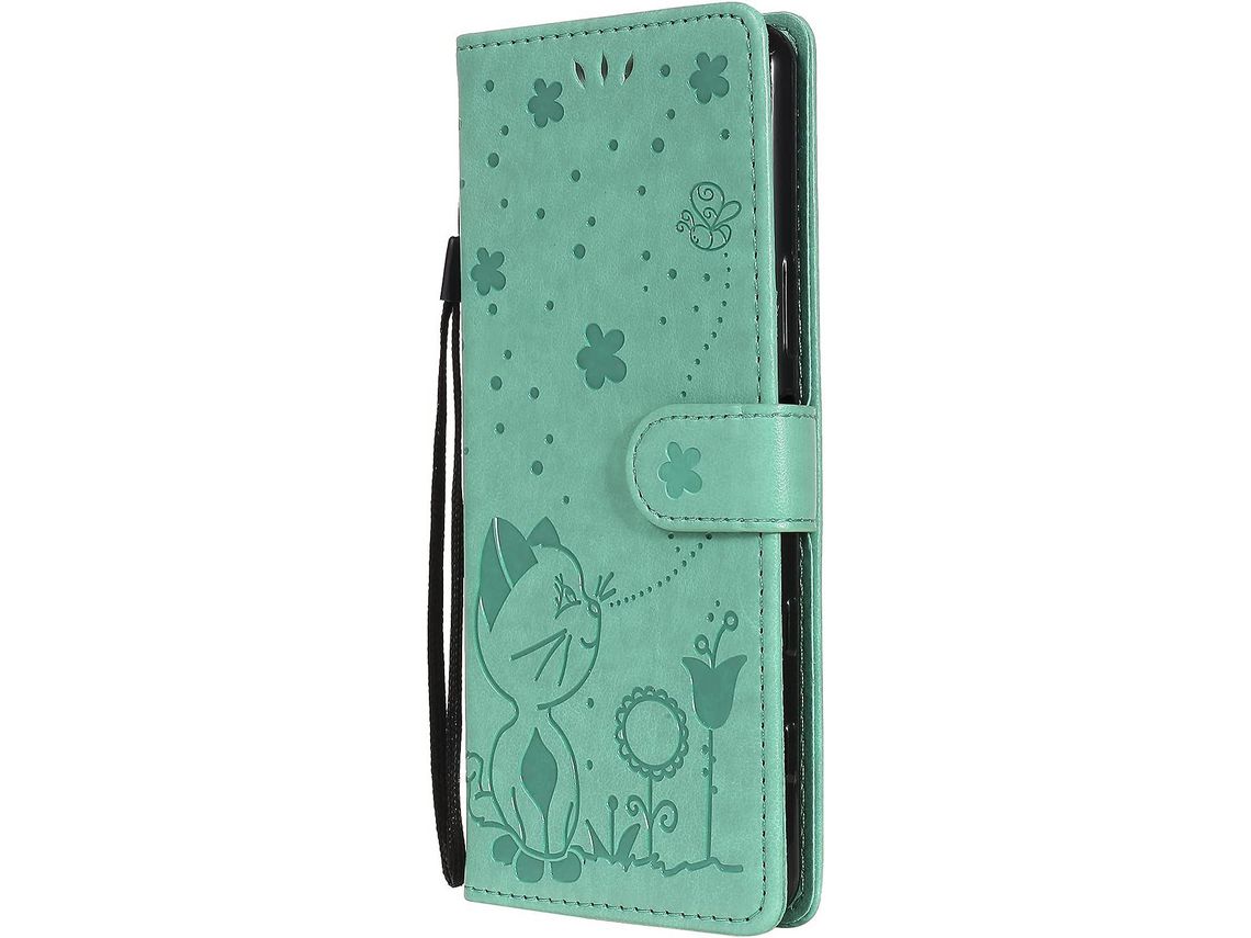 Capa Fólio para Samsung Galaxy A21 HONGWE. Pele Castanho