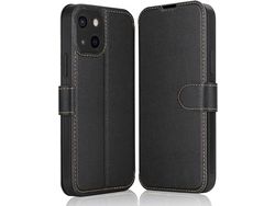 Capa Fólio para iPhone 14 Plus/6 HONGWE. Magnética com Porta-Cartões Premium Castanho