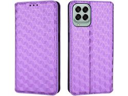Capa Fólio para Samsung HONGWE. Pele Sintética Magnética Castanho