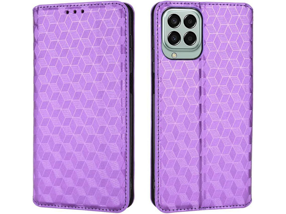 Capa Fólio para Samsung HONGWE. Pele Sintética Magnética Castanho