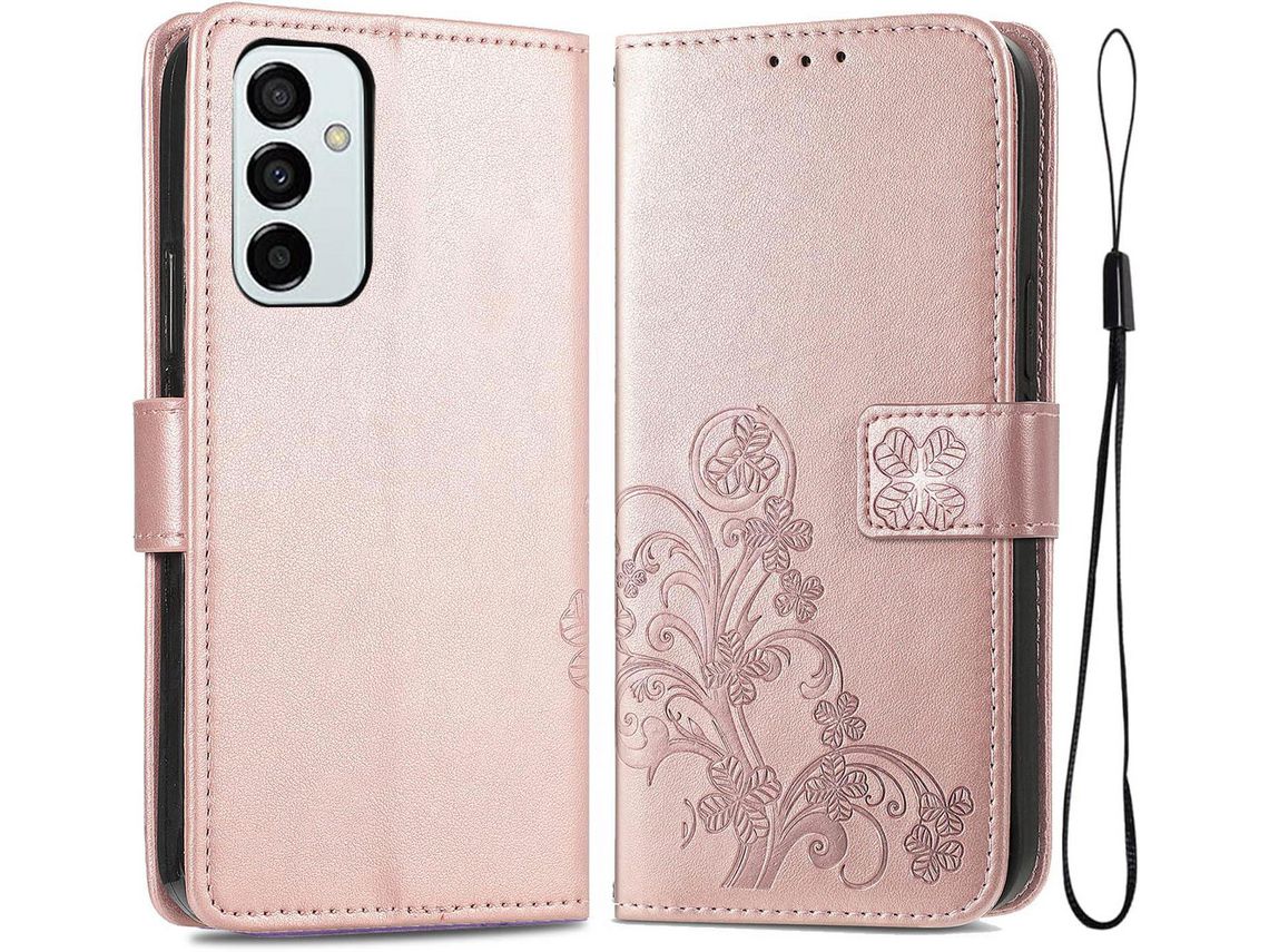 Capa Fólio para Samsung HONGWE. com Porta-Cartões Castanho