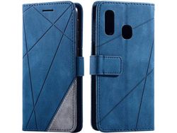 Capa Fólio para Samsung Galaxy A20 HONGWE. Pele Sintética Magnética Castanho