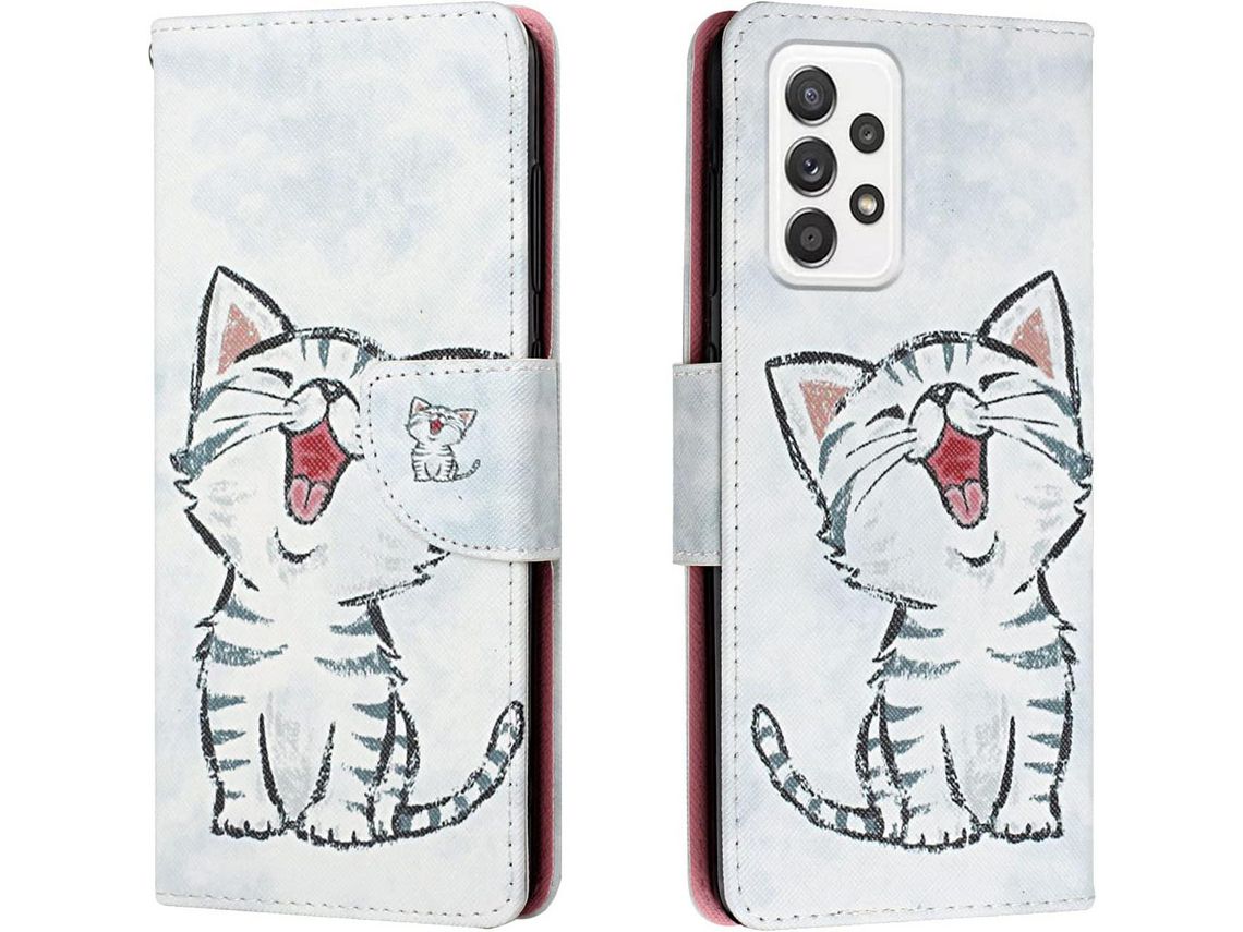Capa Fólio para Samsung Galaxy A33 HONGWE. Pele Sintética Magnética Castanho
