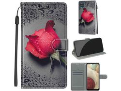 Capa com Cordão para Samsung Galaxy A12 HONGWE. Magnética Multicor