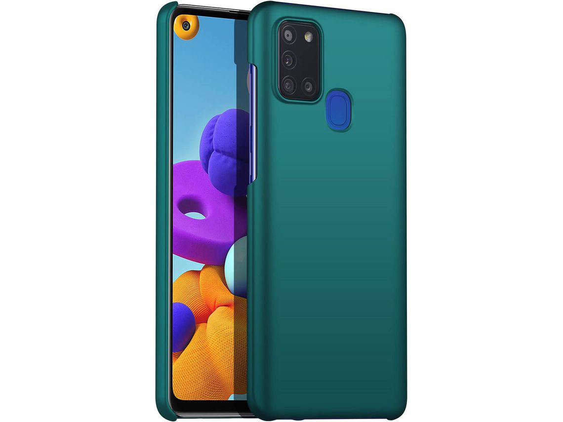 Capa para Samsung Galaxy A21 HONGWE. Rígida Verde