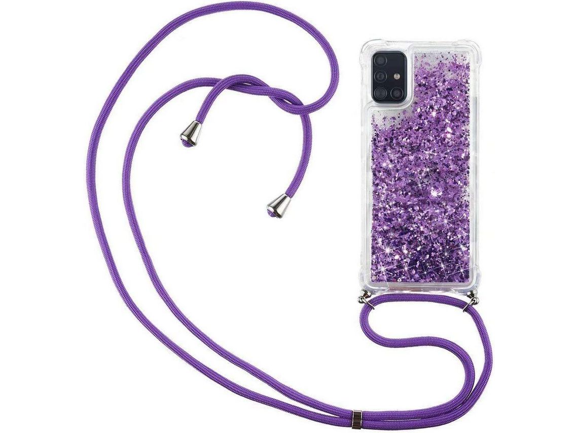 Correia Colar Líquido Brilhante para Samsung Galaxy A51 HONGWE. Transparente