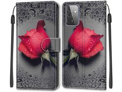 Capa Fólio para Samsung Galaxy A72/A72 5G HONGWE. Pele Sintética Magnética Castanho