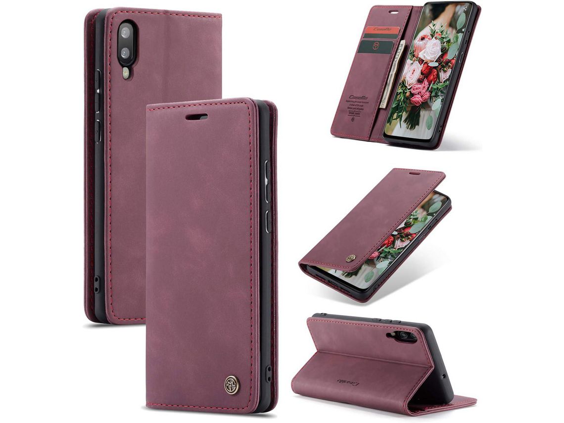 Capa para Samsung HONGWE. com Porta-Cartões Castanho