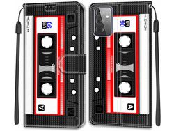 Capa Fólio para Samsung Galaxy A72/A72 5G HONGWE. Pele Sintética Magnética Castanho
