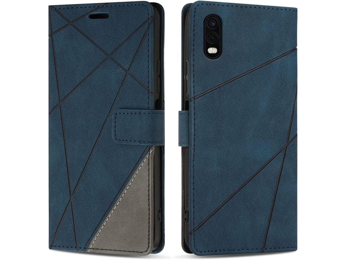 Capa Fólio para Samsung HONGWE. com Porta-Cartões Castanho