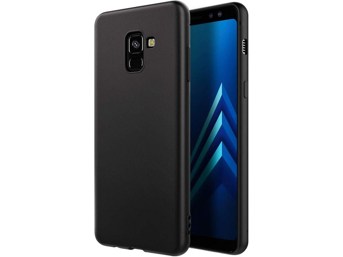 Capa para Samsung Galaxy A8 Plus HONGWE. Silicone Preto