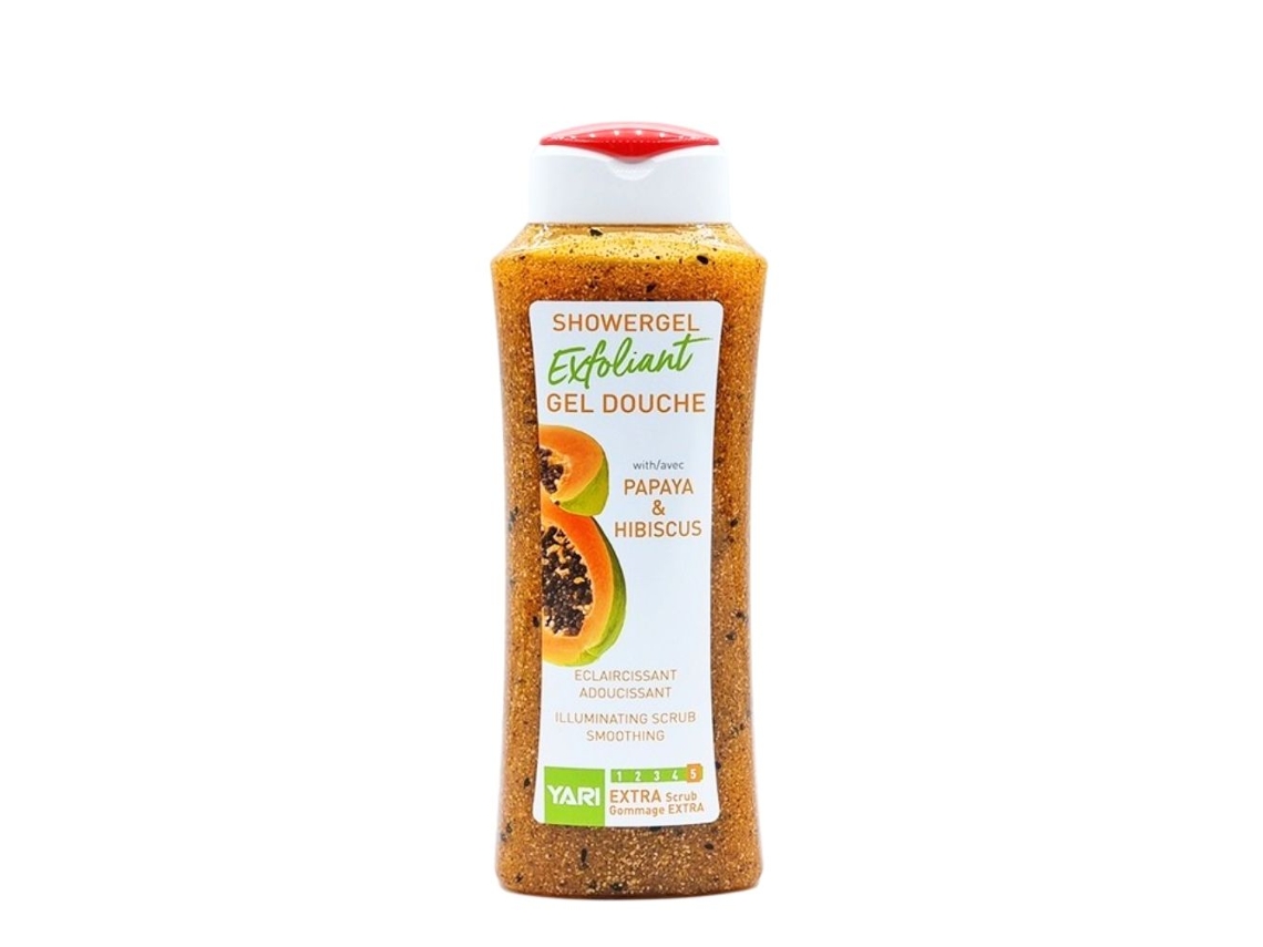 Gel de Banho Esfoliante Papaia e Hibisco 500ml Yari