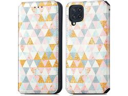 Capa Fólio para Samsung HONGWE. Magnética com Porta-Cartões Castanho