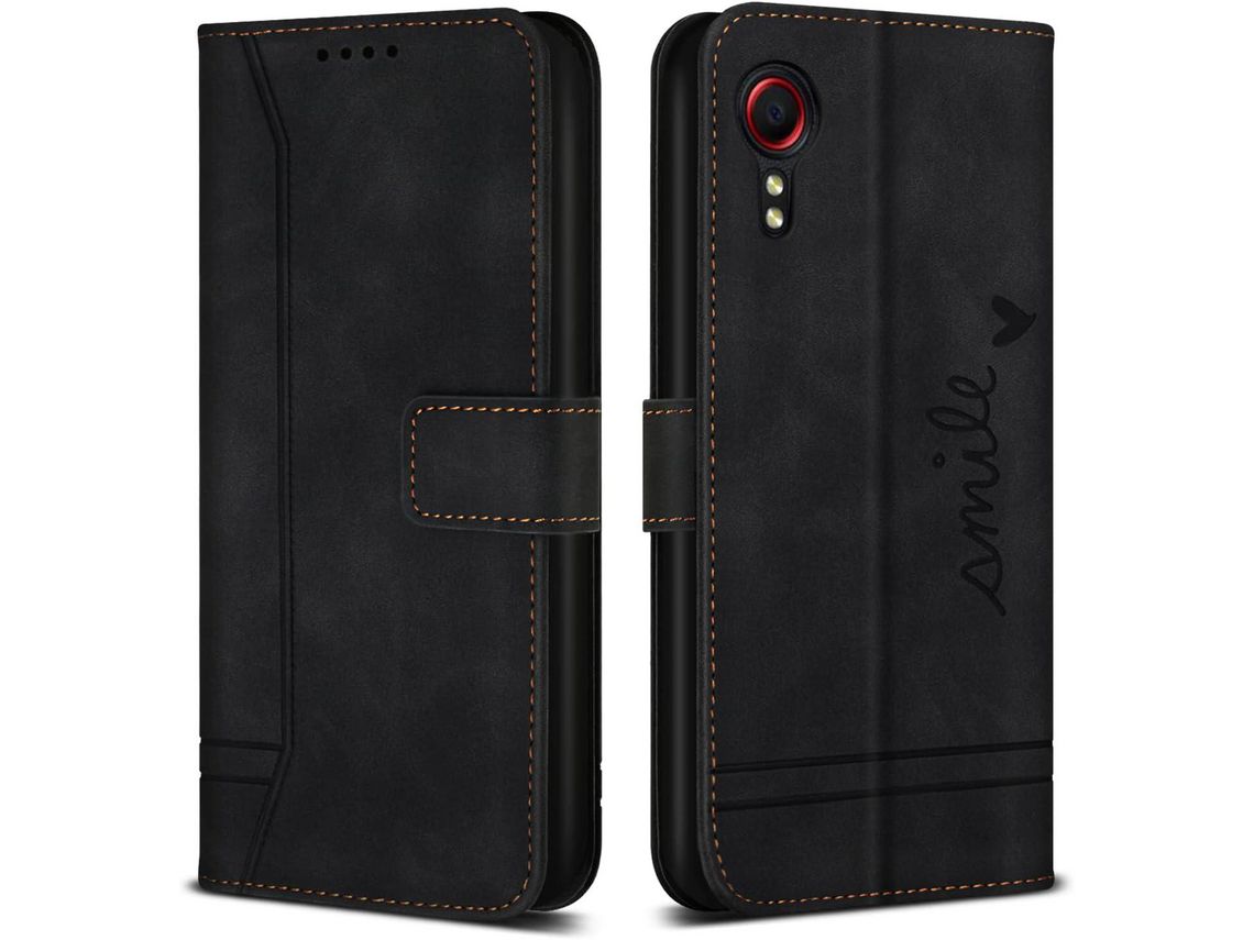 Capa para Samsung Galaxy 5 HONGWE. Pele Magnética Castanho