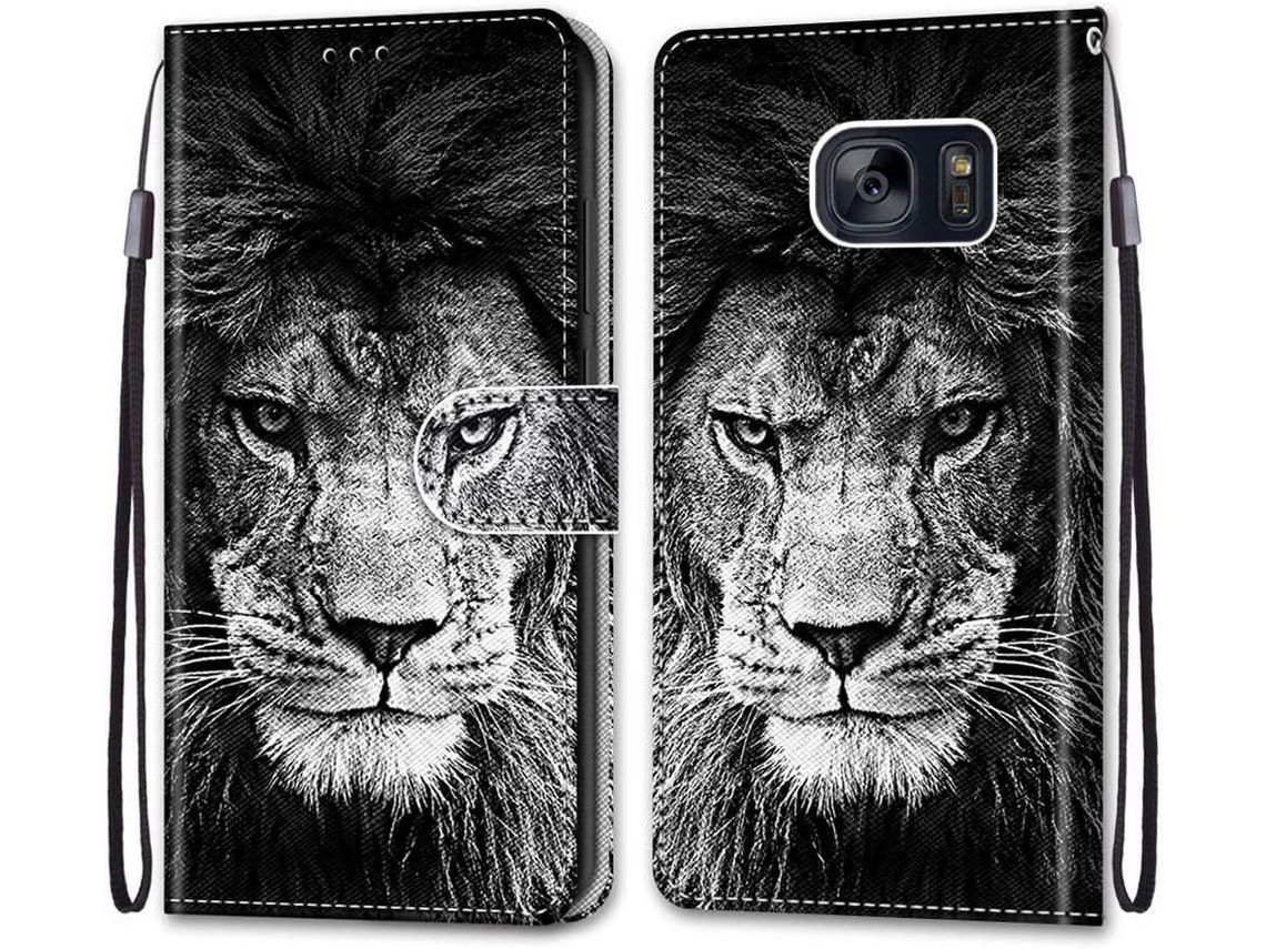 Capa para Samsung Galaxy S7 HONGWE. com Porta-Cartões Castanho