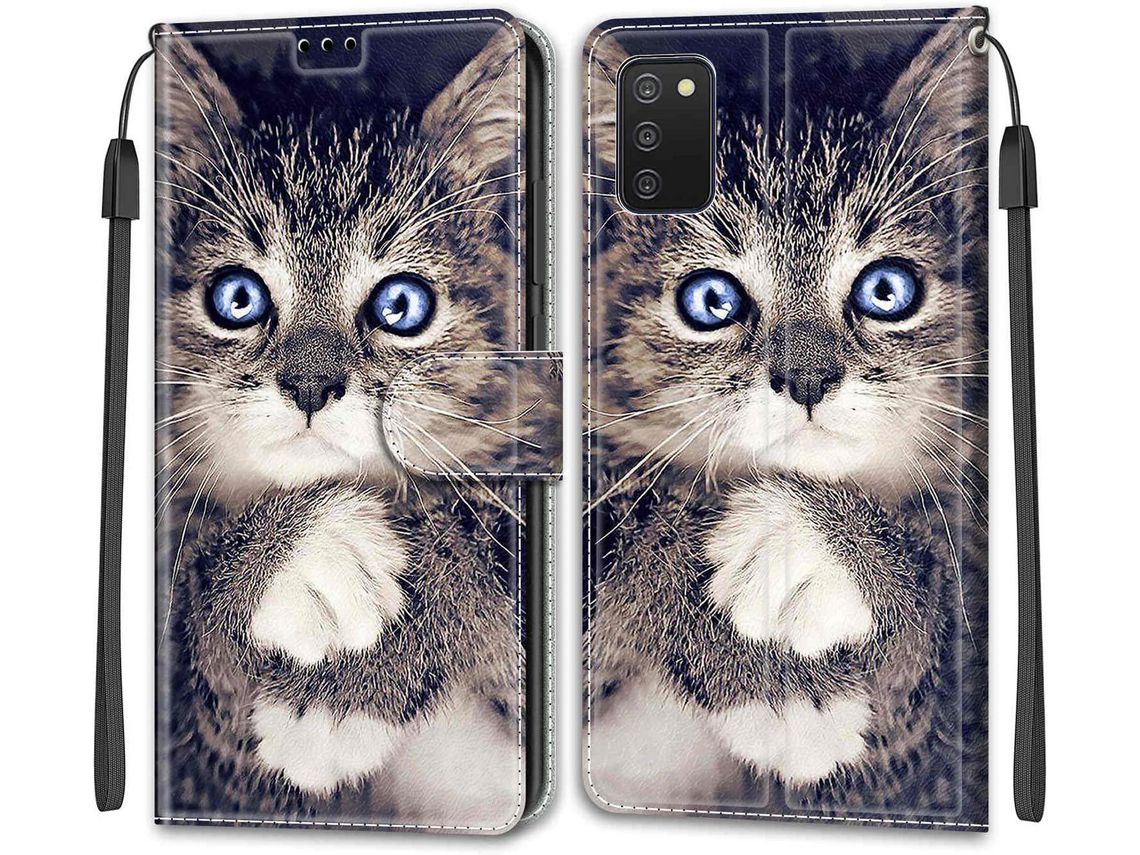 Capa para Samsung Galaxy A03 HONGWE. com Porta-Cartões Castanho