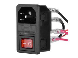 Tomada de Alimentação Módulo de Entrada Tipo U Adaptador com Fusível para Impressora 3D 15A 220V/110V