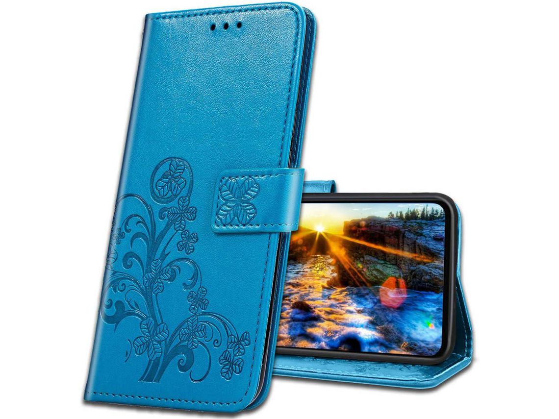 Capa para Samsung Galaxy A90 5G HONGWE. Pele Magnética Castanho