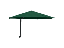 Conjunto 1 Guarda-sol De Jardim Vidaxl Verde Poliéster (248 X 248 X 148 Cm)
